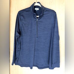 Mens Greg Norman XL/XXL Golf Quarter Zip Lightweight Deep Blue